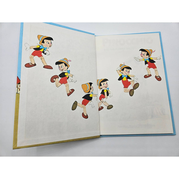 Vintage 1973 Walt Disney’s Pinocchio and His Puppet Show Adventure Story Book - Picture 3 of 3